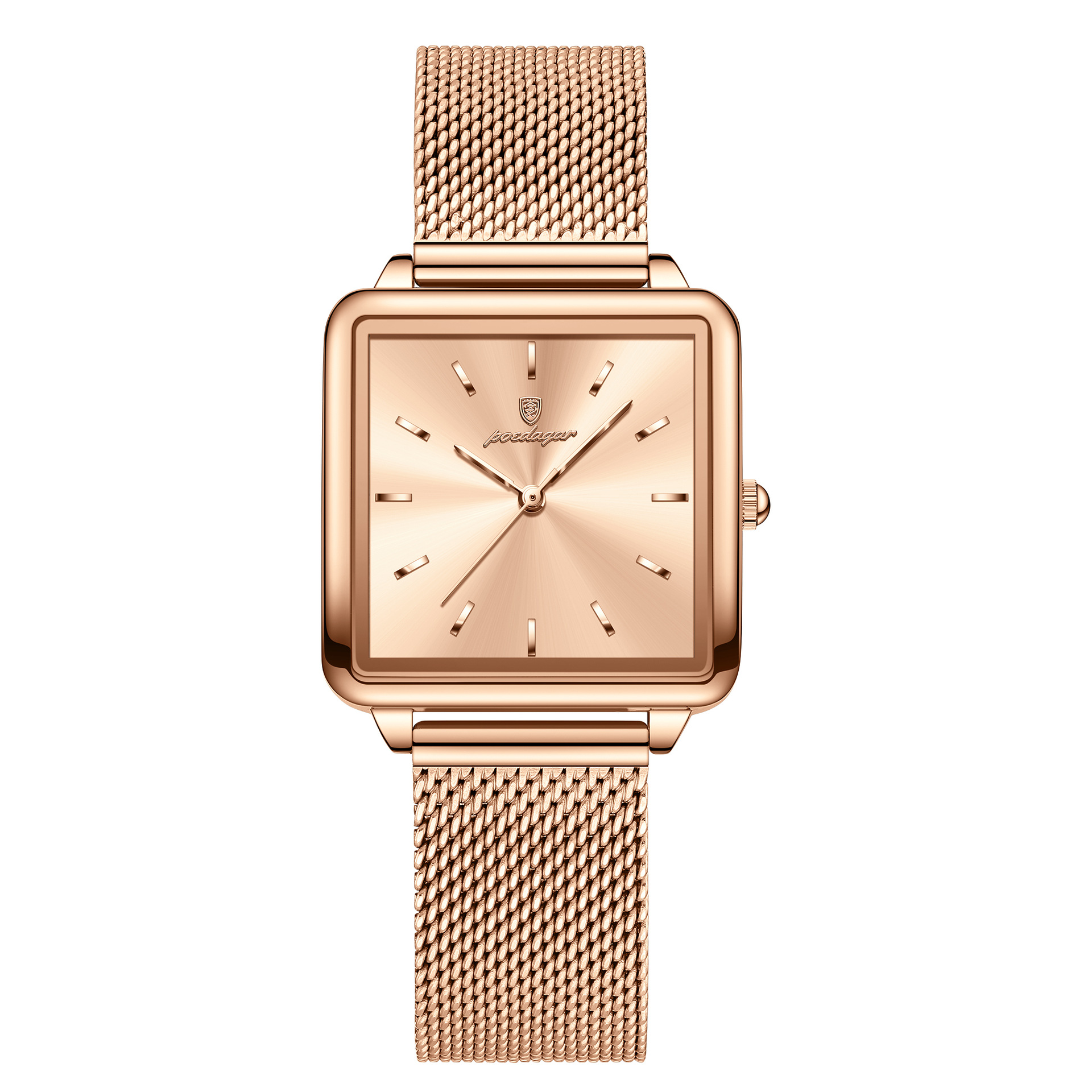 POEDAGAR / Pequeño reloj cuadrado de la marca Pequeño reloj cuadrado de la mujer reloj de cuarzo ligero reloj de tendencia reloj de pulsera de comercio exterior en vivo reloj image 5