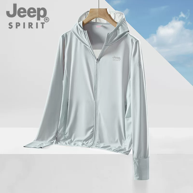 JEEP SPIRIT Шёлковая летняя ультратонкая дышащая одежда для мужчин и женщин, защита от УФ