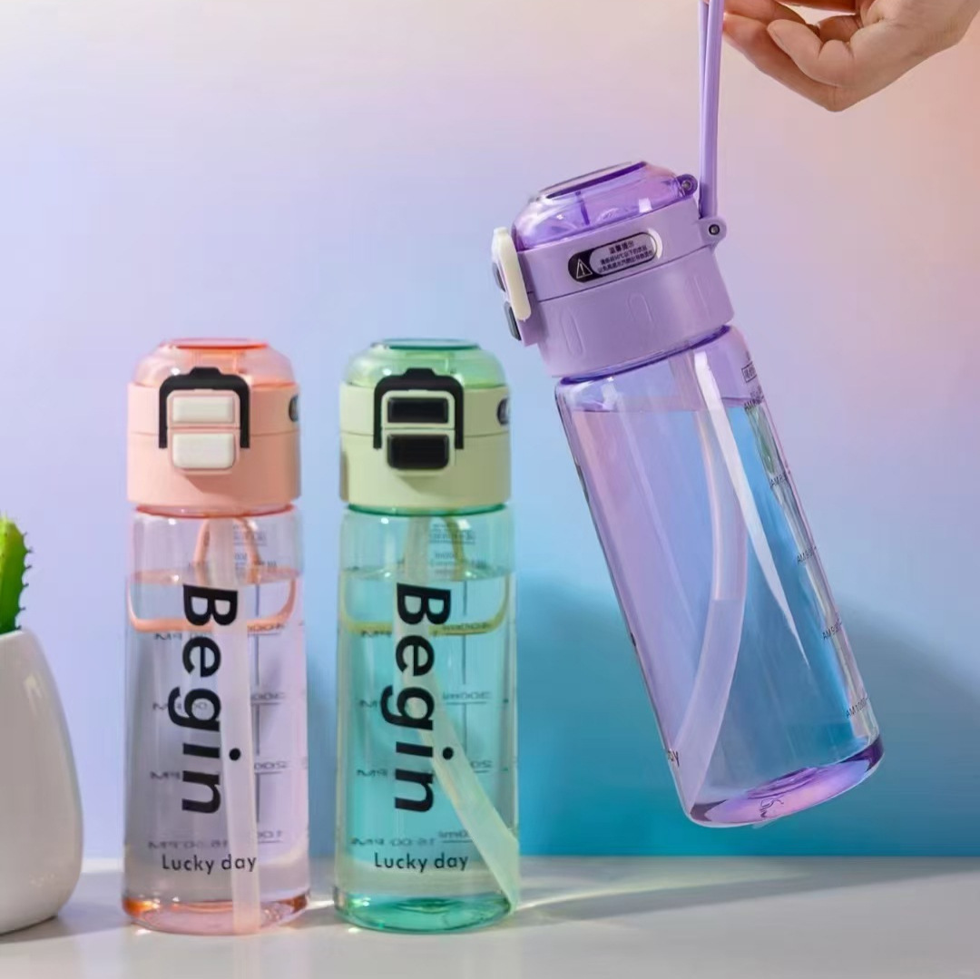 Futong doble taza de agua portátil de gran capacidad deportiva taza de estudiante de bebida directa hervidor de plástico resistente a altas temperaturas taza de agua de doble uso