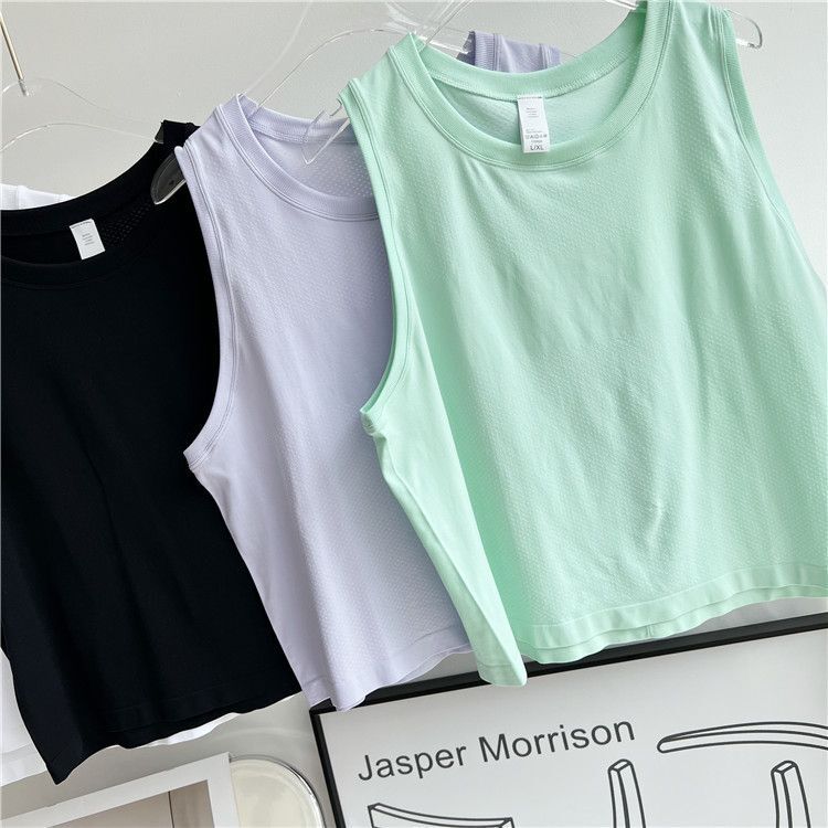 Seamless Sports Vest Yoga Wear Women's Quick-Drying Loose Running Top Casual Blouse Sweat-Absorbent Breathable T-Shirt Aerobics Seamless Sports Vest Yoga Wear Women's Quick-Drying Loose Running Top Casual Blouse Sweat-Absorbent Breathable T-Shirt Aerobics