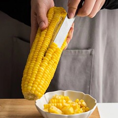 新しいトウモロコシの皮むき器キッチンステンレス鋼トウモロコシスクレーパーナイフ手動トウモロコシの皮むきツール