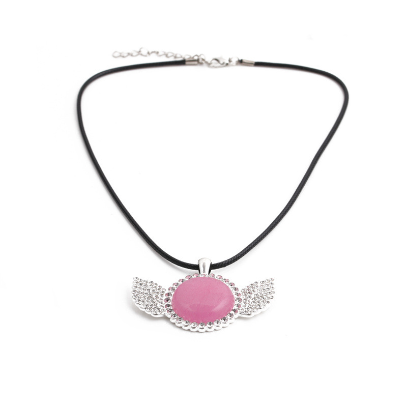 Collier En Acier Inoxydable Avec Ailes De Diamant De Mode En Gros display picture 19