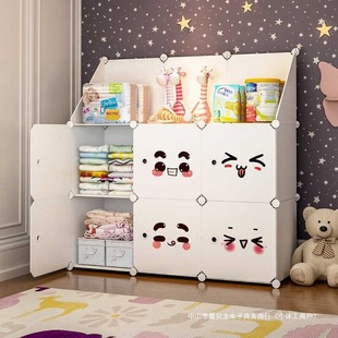 Simple Wardrobe for Home Bedroom Baby Infant Children's Wardrobe New 2023 Popular Bedside Small Room Wardrobe Assembly