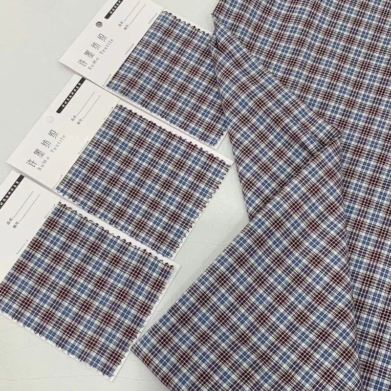 自社生産・販売のmiuシリーズ レトロチェック柄 バブルチェック柄生地 チェック柄生地 秋冬ワンピース シャツ生地|undefined