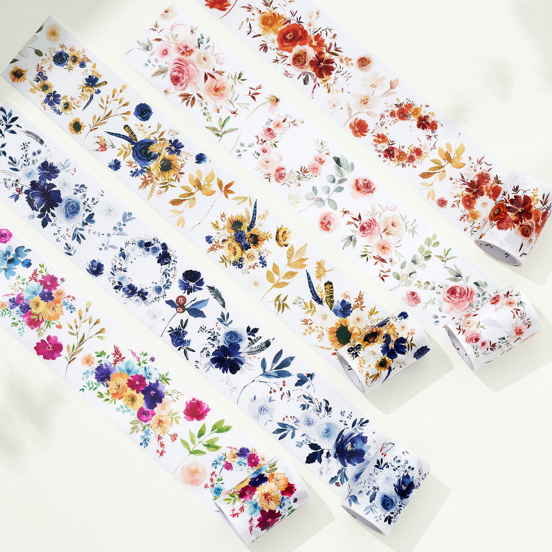 WT Brand Original Tape Spring Flower Collection Repackaging Special Oil and Paper Flower Materials PET Crystal Ink