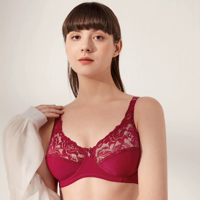 ultra thin lace sexy bra with steel rings...
