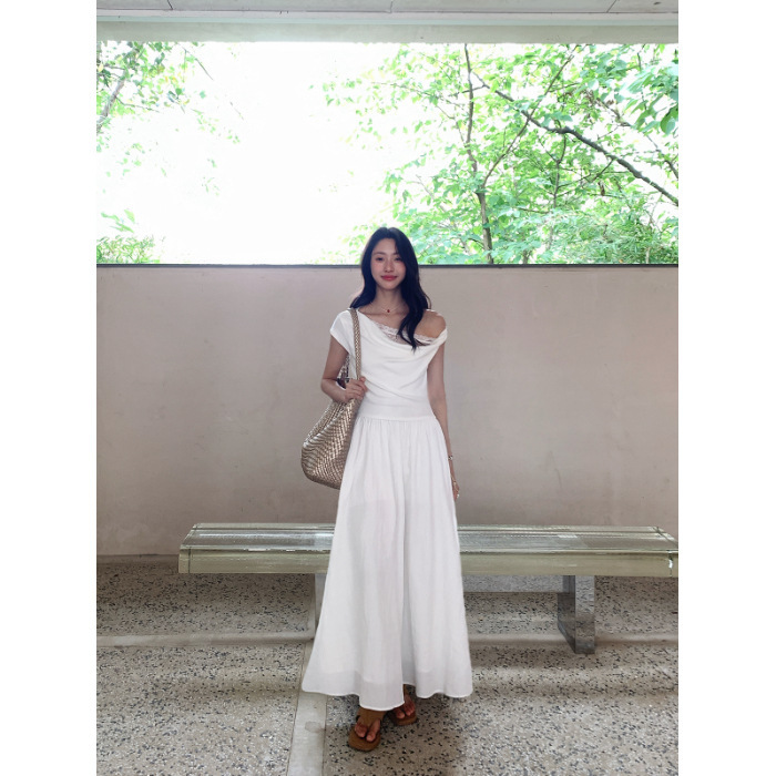 白色连衣裙女夏季2025新款气质法式蕾丝显瘦长裙高级感裙子|undefined