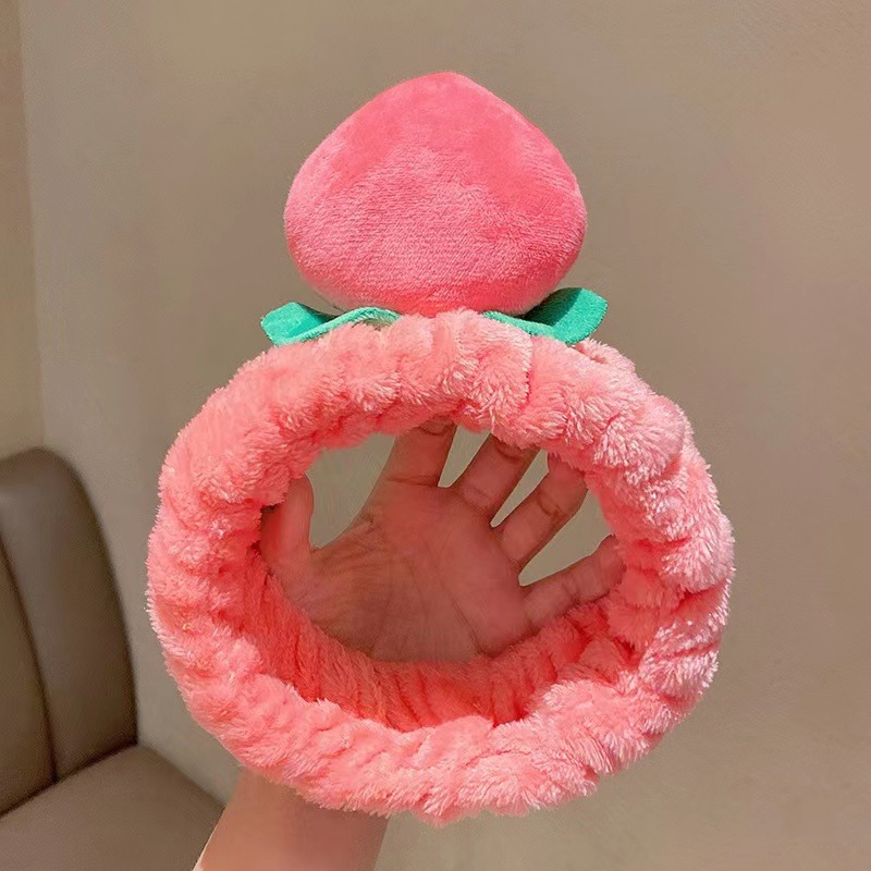 Lavado de la cara banda de pelo de moda femenina Coreana Red diadema roja estudiante dulce Linda máscara de maquillaje banda de pelo horquilla