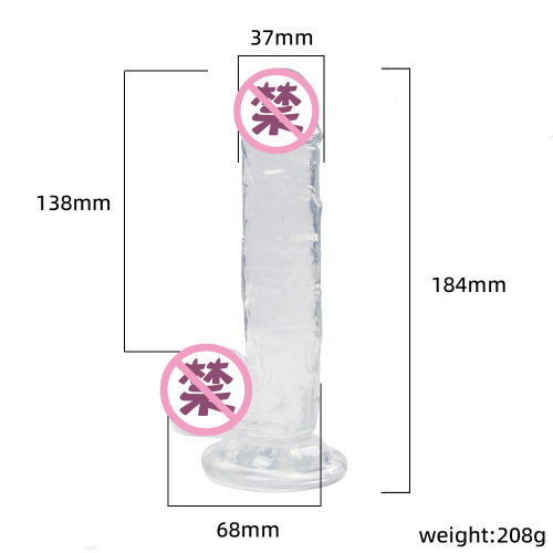Female crystal artificial dildo with egg, transparent dildo, adult female masturbation stick, cross-border hot sale in foreign trade