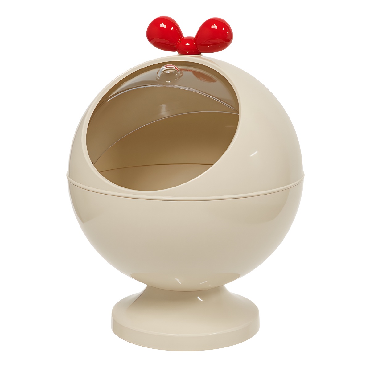 Caja de almacenamiento de bolas para el hogar Mesa con tapa Bote de basura a prueba de polvo Cubo de almacenamiento de gran capacidad Accesorios para el cabello Mini joyero