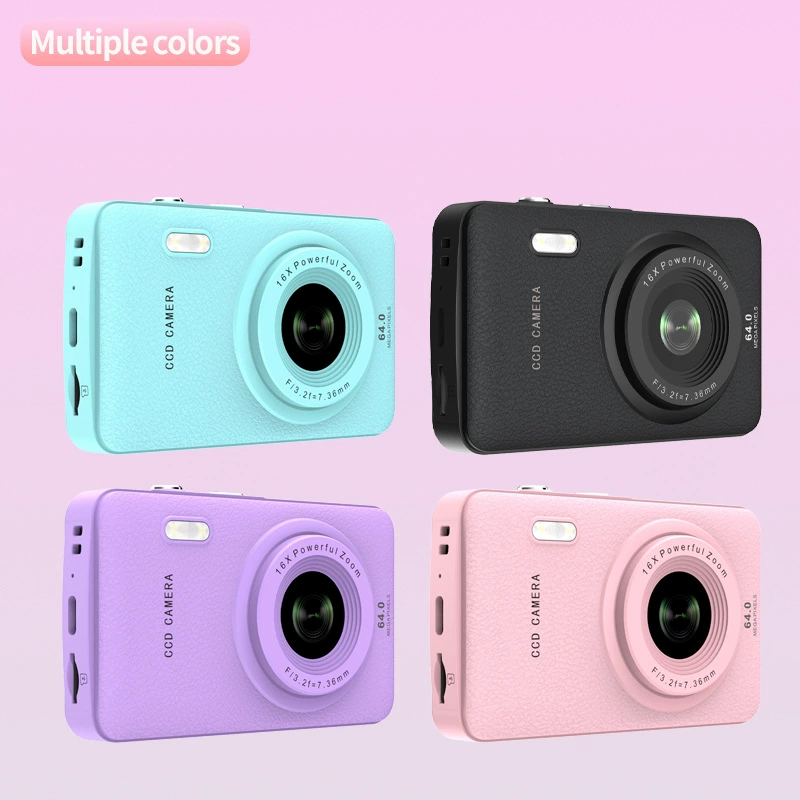 Цифровой фотоаппарат Polaroid в виде мультфильма от W&O – мини-камерa для детей в синим, фиолетовом, розовом, черном