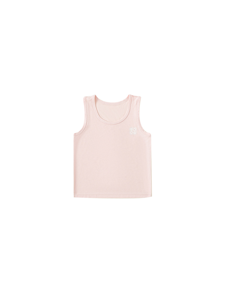 Ropa para niños Yubao, niños pequeños y medianos, estilo fino sin mangas de verano, top con estampado de letras para niños, chaleco de color sólido para niñas