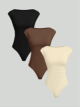 Q 34424 Sleeves Ribbed Bodysuit �o���B�w�� �W���羳