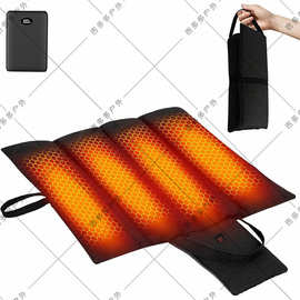跨境办公加热坐垫三挡控温四折便携收纳牛津布坐垫亚马逊定制工厂