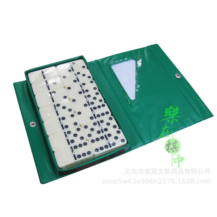 Домино Zhuochen Double Six (5412P) в коробке, с пиками, цвет слоновая кость, 28 фишек, Double Six, бесплатная доставка, 28