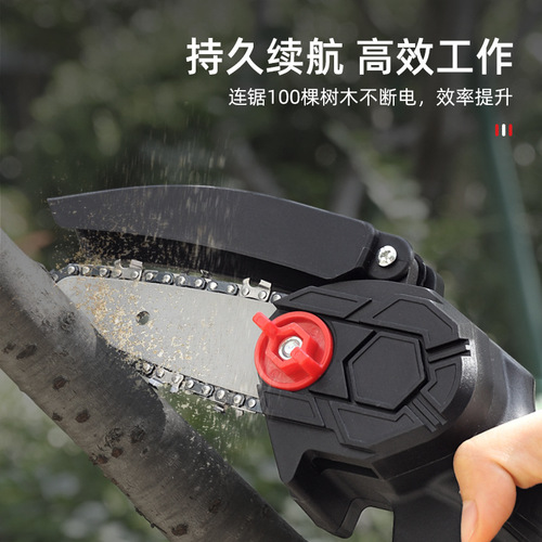 Cordless Mini 4-inch 6-inch Lithium Chain Saw Handheld Electric Pruning Saw Rechargeable Single-hand Saw