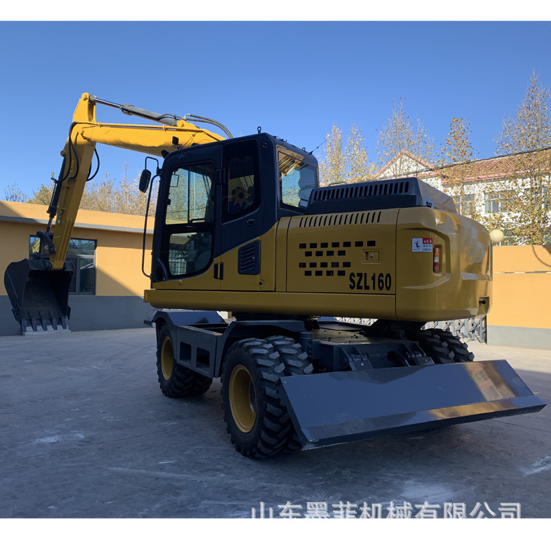 挖掘机厂家 轮胎式挖掘机 轮式挖掘机液压行走 外贸出口