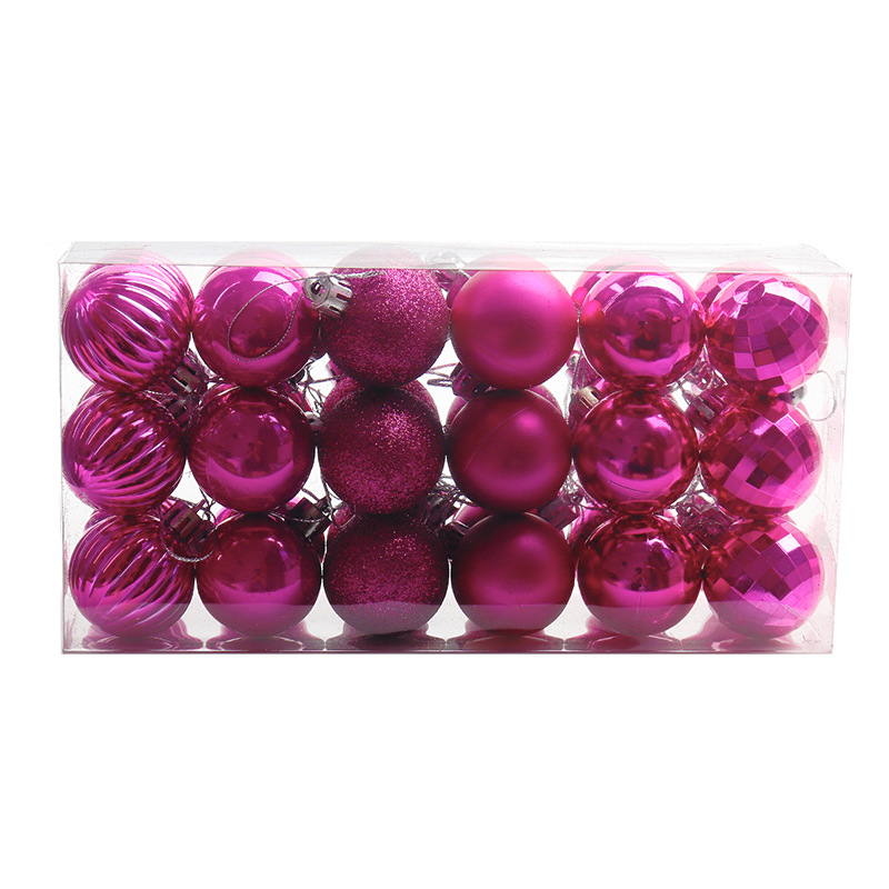 Fabricante de adornos navideños al por mayor transfronterizos, bolas de Navidad, gorros navideños, adornos colgantes de plástico, bolas colgantes, decoraciones para árboles de Navidad, 4CM36, forma especial brillante image 16
