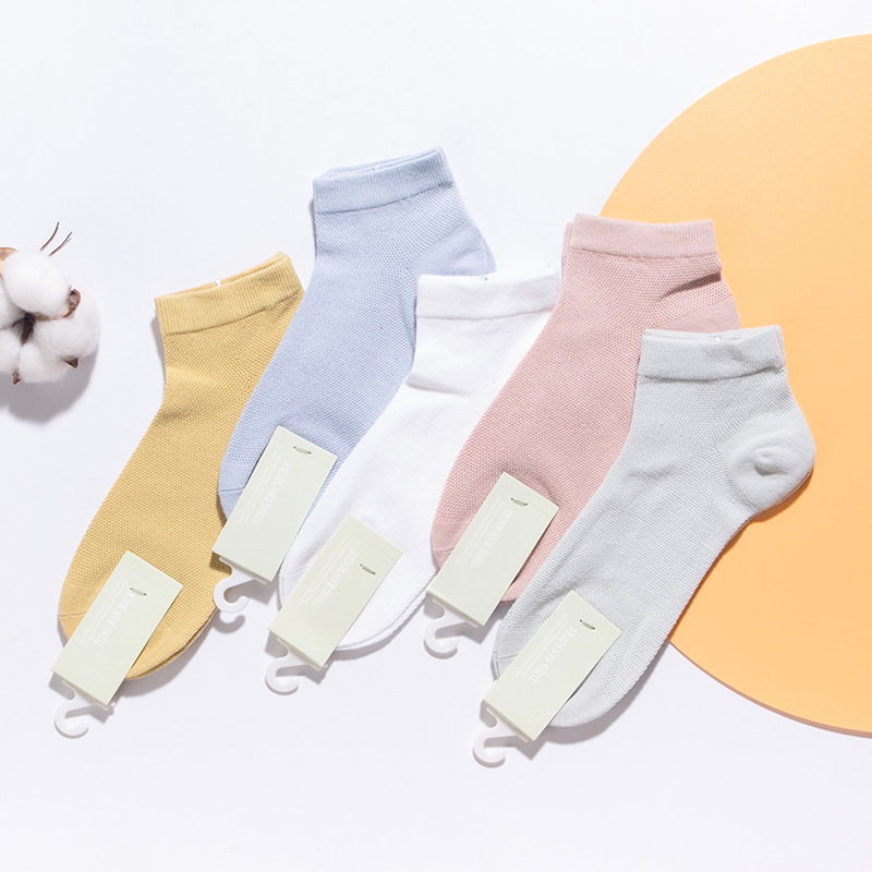女款短襪春夏薄款透氣襪子可愛日系女襪淺口運動襪短筒低腰船襪女