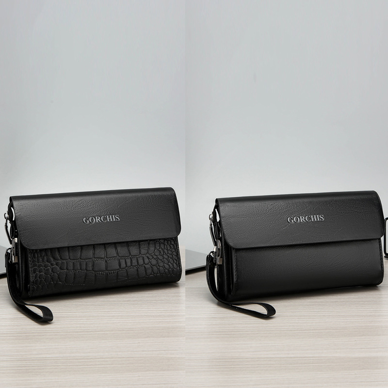 Men's Clutch Bag with Password Lock, Anti-Theft, Large Capacity, Business Clutch Bag, Long Wallet, Crocodile Pattern, Trendy Men's Bag, Handbag