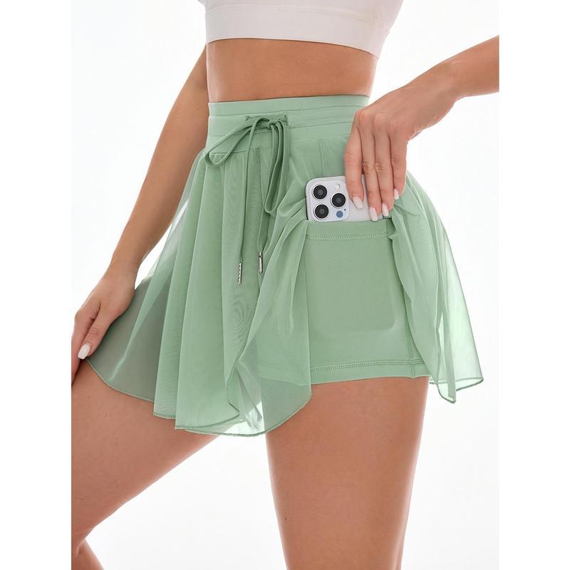 Women'S Fashionable Mini Skirt with Built In Shorts and|ms