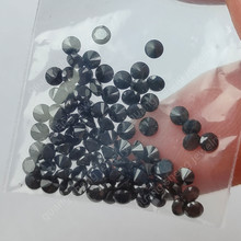 厂家批发0.8-20mm圆形黑色人工裸石锆石 合成黑锆氧化锆人造宝石
