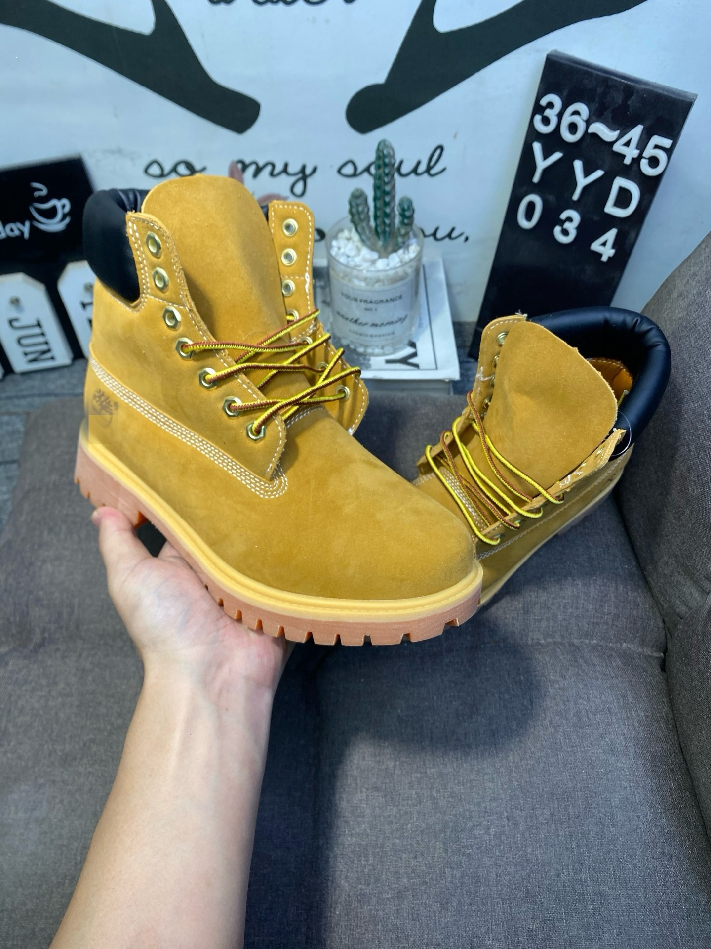 Timberland 6-Inch Premium Boot Nubuck High Wheat YYD 034