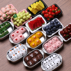うさぎとアヒルの家 フルーツ スイカ チェリー イチゴ 冷蔵庫用マグネット 模造食品 グルメ 3D 立体装飾 マグネットステッカー