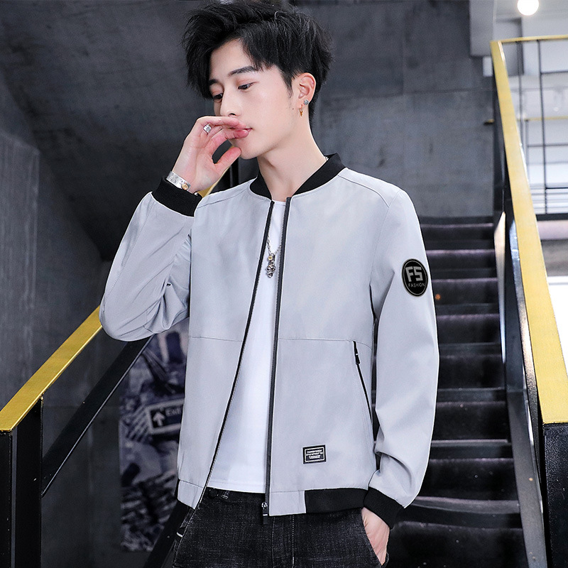 Chaqueta de los hombres nueva juventud casual ropa de cuello de béisbol chaqueta delgada coreana de los hombres de moda abrigo Delgado comercio exterior