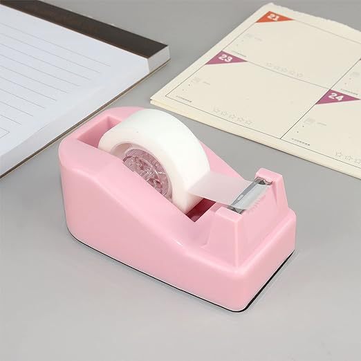 Rosa Büroartikel Set Mit Tacker Und Klebebandabroller_voghion.com