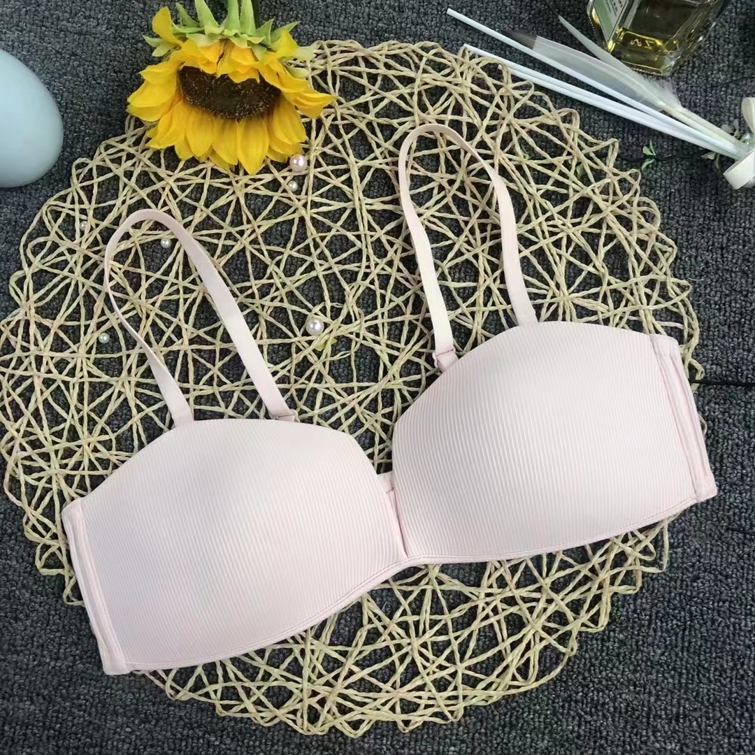 Filipinas Malasia ropa interior brillante sexy sujetador inalámbrico pecho contrayendo sujetador anti-flacidez al por mayor