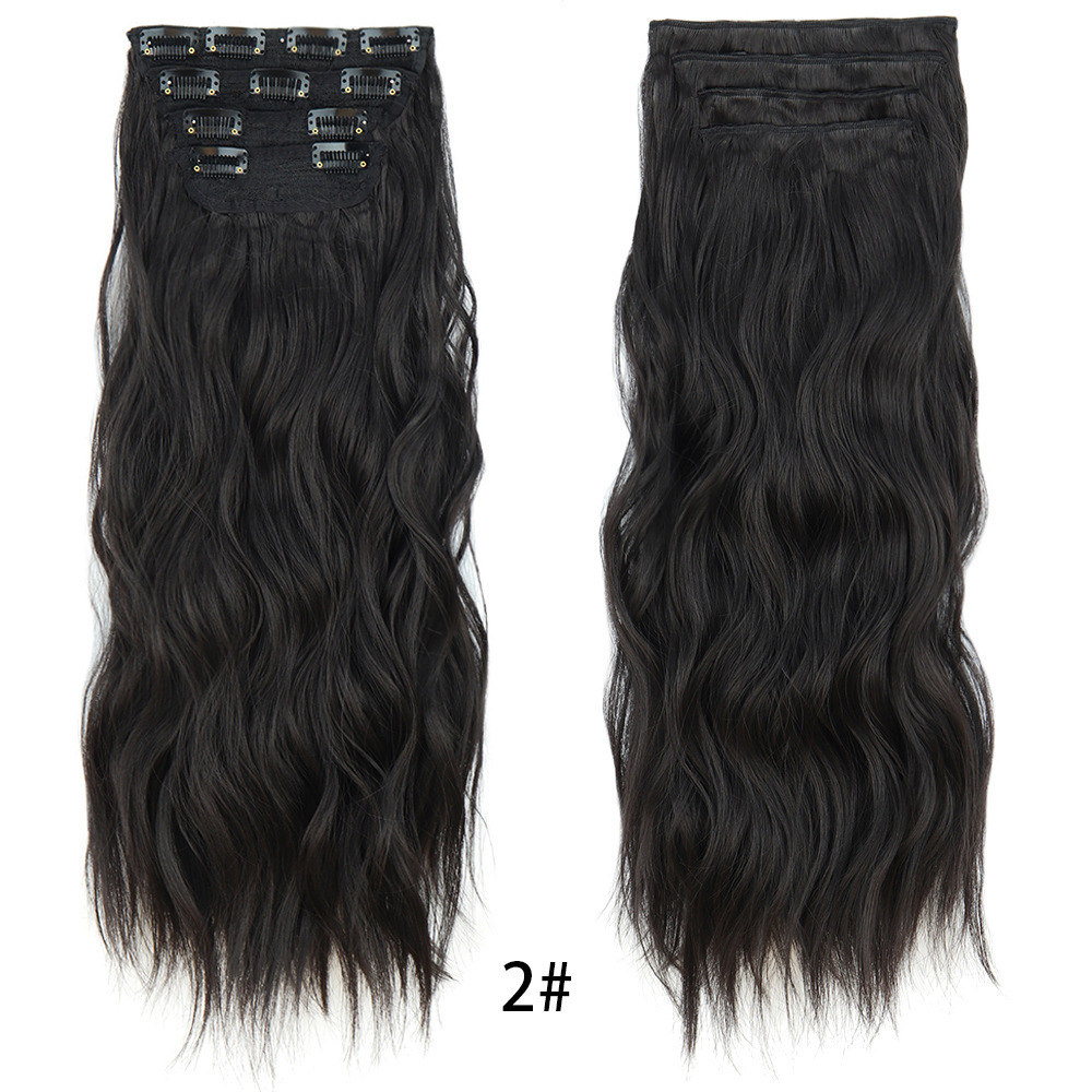 Lange Wellige Kunsthaar Extensions 4-teiliges Set Für Damen_voghion.com