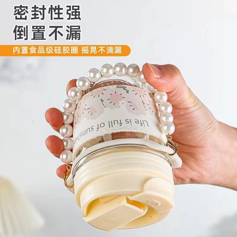 High quality coffee straw, creative glass