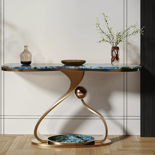 A2 Light Luxury Style Slate Foyer Table Modern Minimalist Foyer Table Living Room Sideboard End Table Against the Wall Size