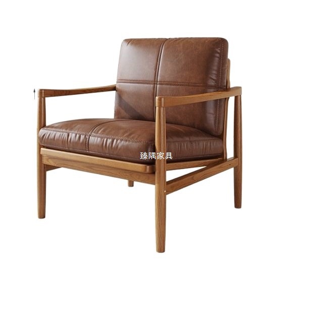 Silla de madera sólida sofá silla casera sala de estar casual sillón retrógrado sillón individual balcón sofá perezoso