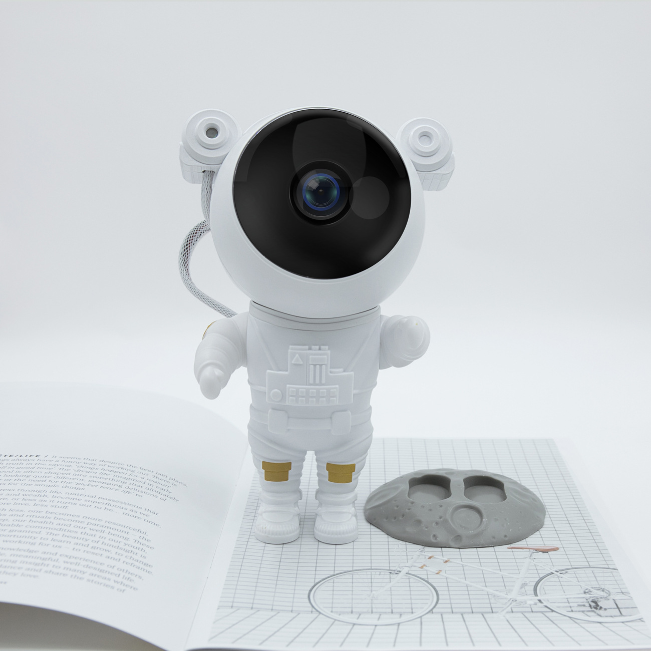 Astronauta transfronterizo luz de proyección de cielo estrellado luz de proyección de astronauta nebulosa gypsophila multifunción atmósfera LED luz nocturna