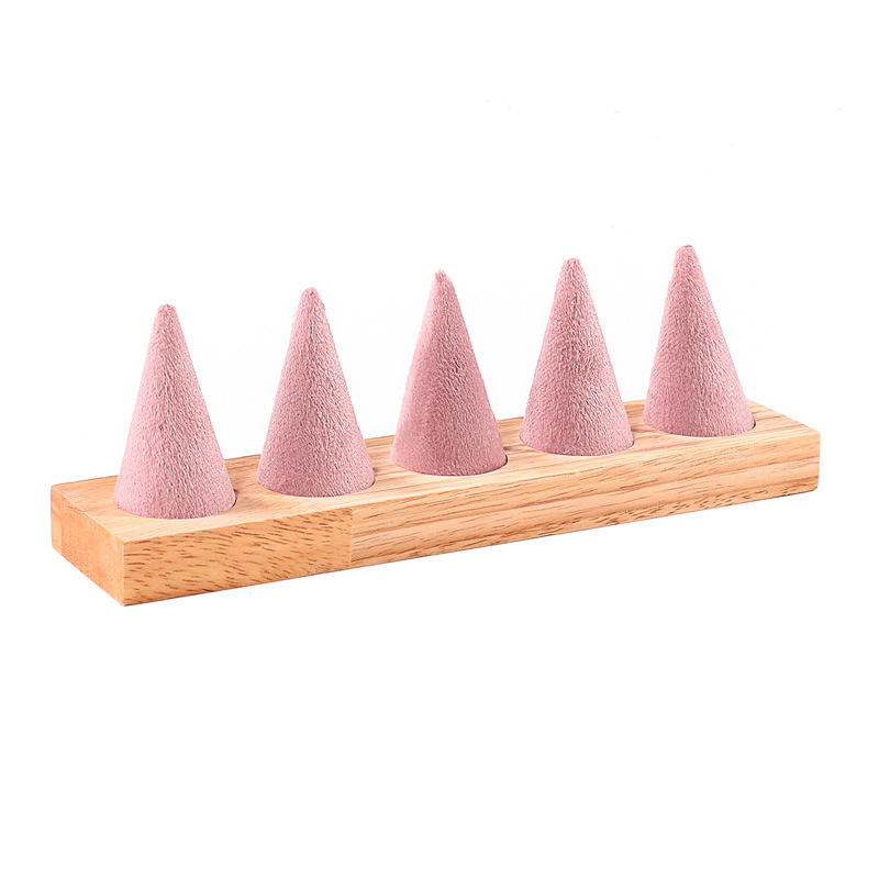 1 Piece Solid Wood Flannel Cute Modern Style Geometric Jewelry Display display picture 1