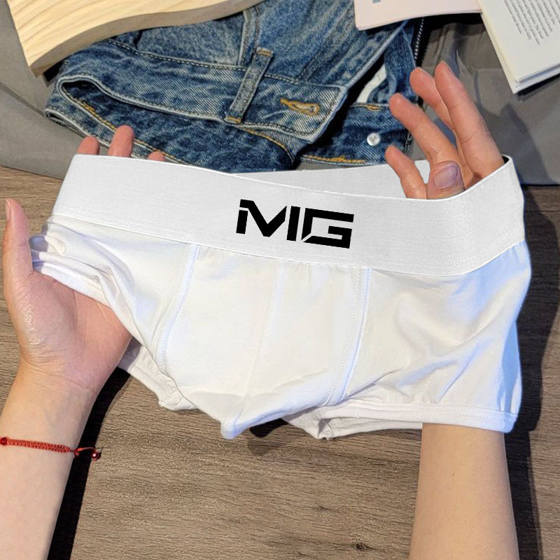 Pure Cotton Men's Underwear Boys New Low Waist Tight Sports Boxers Simple Personality Breathable Men's Boxers