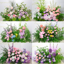 婚庆地排花森系花排 莫奈花园风仿真花排假花婚礼T台路引成品花艺