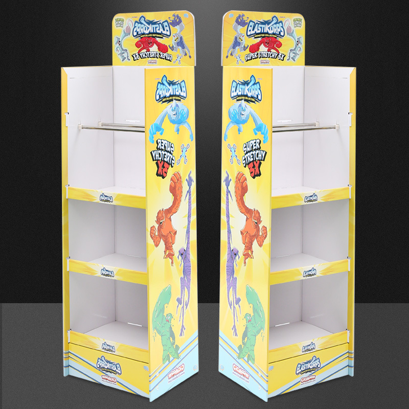 超市药店展示货架饮料食品零食礼品展示架多层纸质陈列架落地展架