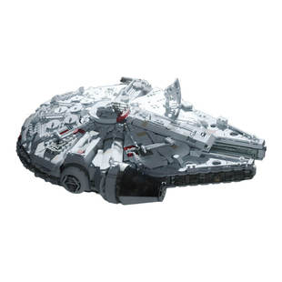 Cross-Border Moc-135072 Ucs Millennium Falcon Spaceship with Full Interior 3260 Particle Building Blocks