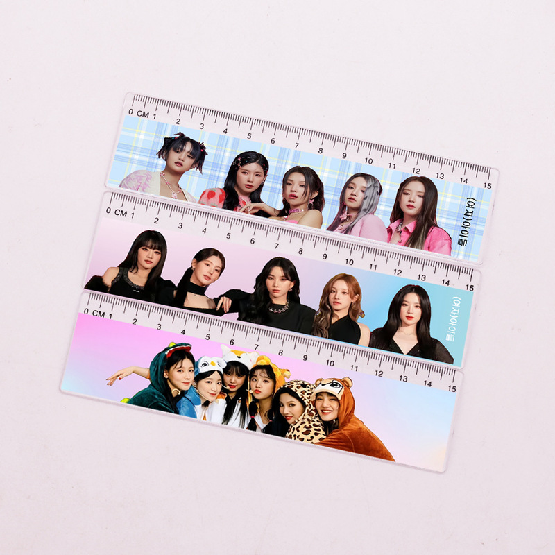 South Korea star gidle style peripheral song Yuqi Ye Shuhua yuweijuan cute simple ruler CZ05 South Korea star gidle style peripheral song Yuqi Ye Shuhua yuweijuan cute simple ruler CZ05