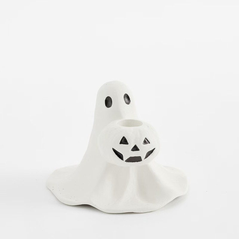 クロスボーダー新しいクリエイティブ樹脂クラフトゴーストカボチャ燭台ハロウィン装飾パーティーシーン装飾装飾品|undefined