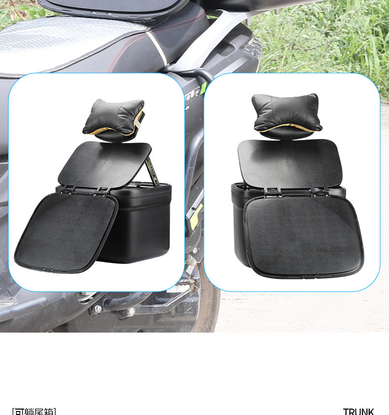 【2-In-1 Tailbox Backrest Pillow】Universal for Delivery Riders, Electric Scooter Backrest, Rest Pillow, Tailbox Recliner