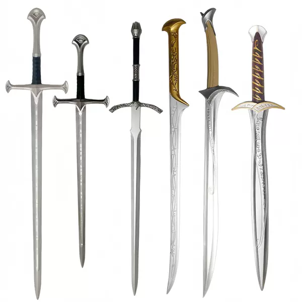 The Lord of the Rings Narsil Holy Sword Cos Role-Playing Pu Prop, One-To-One Replica, Unsharpened, Safe Simulation Model