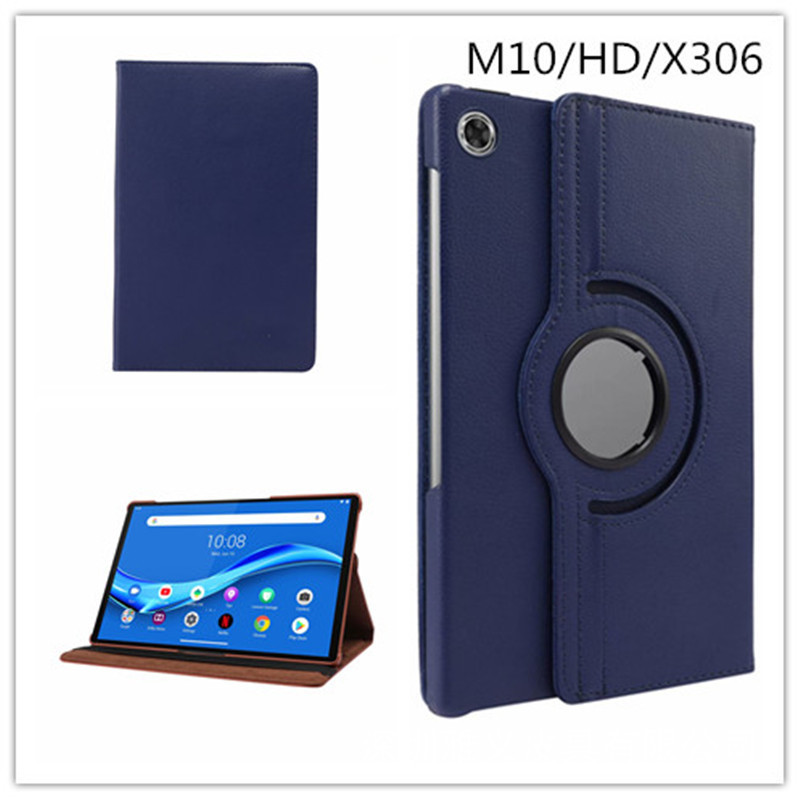Suitable for Lenovo Tab M10 Hd (2Nd Gen) Tablet Protective Case Tb-X306F Litchi Pattern Rotating Leather Case