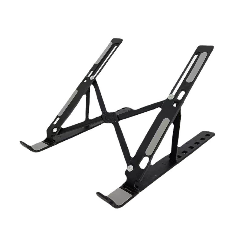 Portable Folding Laptop Stand, Adjustable Height, Lightweight Aluminum, Fits Tablets & Laptops