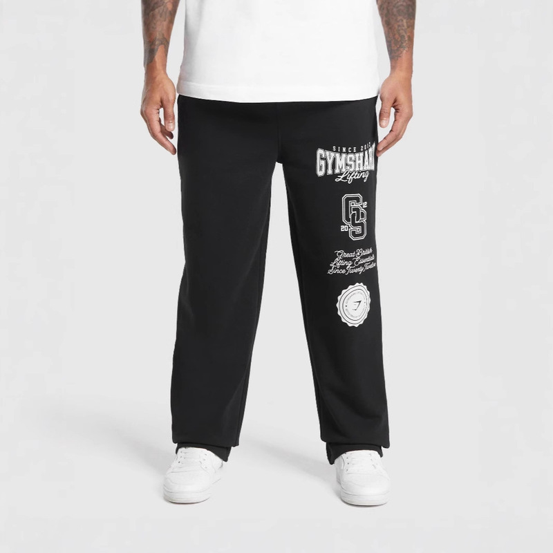 Gymshark Men's Sports Pants Jogger Gym Muscle Bodybuilding Casual Pants Cotton Printed Long Pants