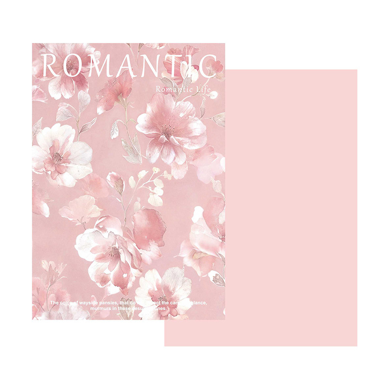 Huaxi pintura al óleo siciliana papel de embalaje de estilo de alto nivel de sensación de paquete de papel floral serie de materiales de embalaje de flores