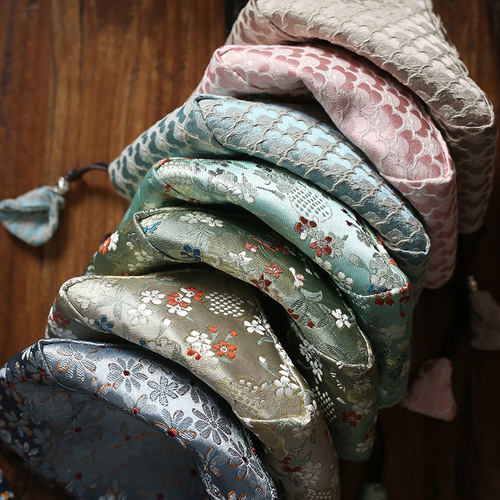 Brocade tea set bag, pot bag, teapot quick cup, covered bowl, male cup, cotton drawstring fabric storage bag